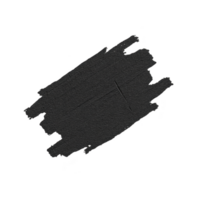 Textured black brushstroke on transparent background, resembling paint stroke or artistic mark, ideal for creative design projects png