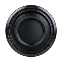 Close up image of camera lens with circular design, showcasing intricate details and reflections. lens appears glossy and metallic, emphasizing its precision and technology png