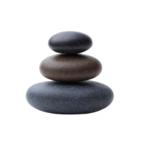 Smooth stacked stones in balanced arrangement, evoking tranquility and harmony. stones vary in size and color, creating calming visual effect png