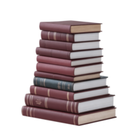 Stack of hardcover books with red and blue covers is neatly arranged, showcasing classic and organized appearance. books are stacked vertically, emphasizing their uniformity and elegance png