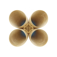 simétrico abstrato Projeto características quatro circular, túnel gostar estruturas convergindo Centro, criando visualmente intrigante padronizar. imagem é conjunto contra transparência fundo, realçando png