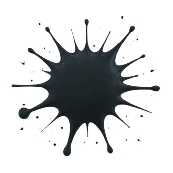 oscuro gris pintar salpicar con dinámica, irregular forma y múltiple gotas extensión exterior, creando artístico y resumen diseño png