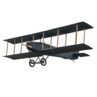 Vintage biplane with wooden struts and fabric covered wings, showcasing early aviation design. aircraft features dual wing structure and exposed framework, highlighting its historical significance png