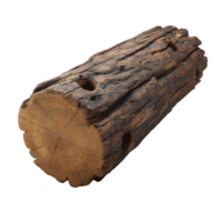 rústico, resistido de madeira registro com visível argolas e rachaduras, exibindo natural texturas e terreno tons, perfeito para natureza temático desenhos ou rústico decoração png