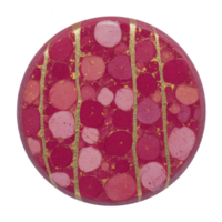 redondo, vibrante Rosa e ouro decorativo objeto características padronizar do circular formas com cintilante ouro linhas. Projeto é artístico e olho pegando, perfeito para adicionando pop do cor para qualquer espaço png