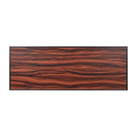 Rectangular wooden panel with rich, dark brown grain pattern, resembling natural wood texture, is shown. surface is smooth and polished, highlighting elegant and warm tones of wood png