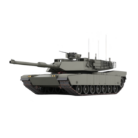 Modern military tank with long barrel and heavy armor is depicted, showcasing advanced technology and design. tank is positioned on transparency background, emphasizing its robust structure png