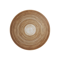 Round woven placemat with concentric circles in natural brown tones, creating rustic and earthy aesthetic. Ideal for adding texture to dining settings png