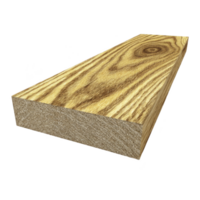 Single wooden plank with natural grain pattern, showcasing smooth texture and warm brown tones, ideal for construction or carpentry projects png