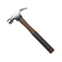 Sturdy hammer with metal head and wooden handle, ideal for construction and carpentry tasks. grip is wrapped for comfort and control, making it reliable tool for various projects png