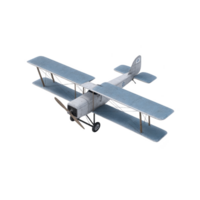 Vintage biplane with blue and white color scheme, featuring dual wings and classic propeller design, evokes sense of nostalgia and adventure png