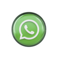 This features green circular icon with white speech bubble and telephone symbol, representing popular messaging application. design is simple and modern png