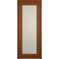 Wooden door with frosted glass panel in center, featuring warm brown finish and vertical grain pattern, suitable for interior use png