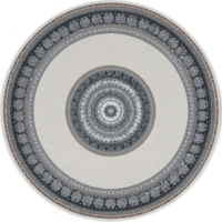 isto características intrincado circular mandala Projeto com detalhado padrões e simétrico elementos, criando sentido do harmonia e equilíbrio. monocromático cor esquema acrescenta elegância para obra de arte png