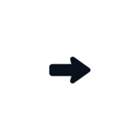 Simple black right arrow icon on transparent background, often used for navigation or indicating direction png