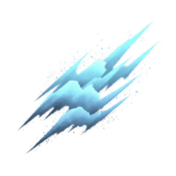 Dynamic blue lightning bolt with jagged, energetic design, set against transparent background. image conveys sense of power and speed, with digital, abstract style png