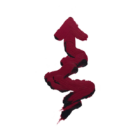 Bold, abstract red arrow painted with textured brushstroke style, pointing upwards against transparent background, symbolizing growth and direction png