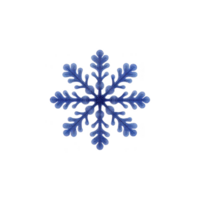 Detailed blue snowflake with intricate patterns on transparency background, showcasing symmetry and elegance. design highlights unique structure of snowflake, symbolizing winter beauty png