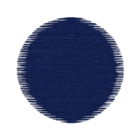 Textured blue circle with rough, woven appearance is set against transparent background, creating simple yet striking design element png