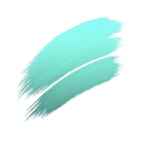 Aqua blue brush stroke on transparent background, showcasing textured paint effect. brush stroke is dynamic and artistic, ideal for creative design projects png