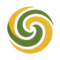 isto características circular, rodopiando Projeto com intertravamento verde e amarelo formas, criando dinâmico e harmonioso padronizar. Projeto é abstrato e pode evocar sentido do movimento e Saldo png