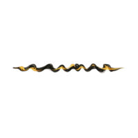 Wavy, abstract line with black and gold colors creates dynamic and artistic visual effect. design is fluid and modern, adding touch of elegance and creativity png