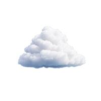 Fluffy white cloud floats against clear background, resembling cumulus cloud with its soft, billowy appearance. cloud texture is light and airy, evoking sense of calm and tranquility png