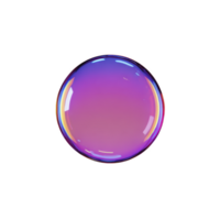 Vibrant, iridescent soap bubble with gradient of pink, purple, and blue hues floats against transparency background, showcasing its delicate and translucent nature png