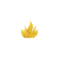 Vibrant yellow flame icon with stylized, smooth edges, symbolizing energy and warmth. design is simple yet striking, perfect for digital use or graphic design projects png