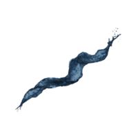 Dynamic splash of blue water twists against transparency background, creating sense of movement and fluidity. abstract form resembles flowing river or stream, evoking sense of calm and natural png