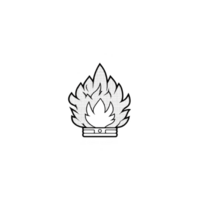 Black lotus flower is surrounded by stylized flames, creating striking and symbolic design. image conveys sense of tranquility and power, often associated with spiritual growth and enlightenment png