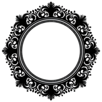 ornamentado circular quadro, Armação com intrincado floral padrões e decorativo detalhes, perfeito para vintage ou elegante Projeto projetos. quadro, Armação intrincado Projeto acrescenta toque do sofisticação png