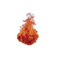 Vibrant, dynamic flame with intense orange and red hues, isolated on transparency background, creating striking visual effect. fire appears to be in motion, conveying energy and warmth png