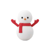 Cute snowman with red scarf and mittens stands cheerfully, showcasing simple and joyful winter design. snowman has round body and friendly expression png