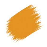 Abstract orange brushstroke on transparency background creates bold and artistic visual. textured paint stroke adds dynamic and creative element to design png
