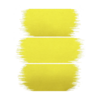 Three vibrant yellow brush strokes are vertically aligned on transparent background, creating bold and artistic design. strokes have textured, rough edge, adding dynamic and creative feel png