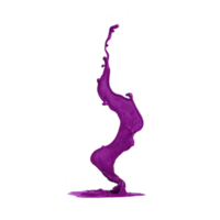 Vibrant splash of purple liquid forms abstract shape against transparency background, creating dynamic and artistic visual. fluid motion and vivid color evoke sense of creativity and energy png