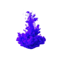 Vibrant purple ink cloud swirls gracefully in water, creating abstract and mesmerizing pattern. fluid motion and rich color evoke sense of creativity and tranquility png