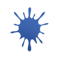 Vibrant blue paint splatter with textured surface, resembling artistic splash. irregular shape and dynamic design evoke creativity and spontaneity png