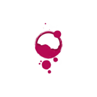 vibrante magenta vinho mancha dentro circular padronizar com respingos cria artístico e abstrato Projeto. negrito cor e único forma evocar sentido do criatividade e espontaneidade png