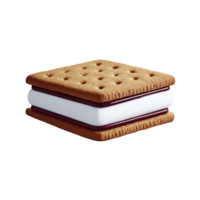 Delicious smore with layer of chocolate and marshmallow sandwiched between two graham crackers, creating sweet treat png
