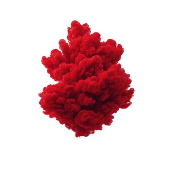 vivace rosso inchiostro nube le forme intricato modelli come esso turbinii e si espande nel acqua, la creazione di dinamico e travolgente visivo effetto. fluido movimento e ricco colore evocare senso di energia e creatività png