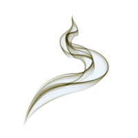 Swirling abstract design with flowing lines and dynamic shape, resembling stylized flame or smoke. image features blend of white and brown tones, creating sense of movement and elegance png