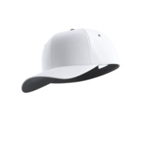 White baseball cap with curved brim and adjustable strap, isolated on transparency background. cap is simple and stylish, suitable for casual wear or sports activities png