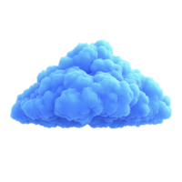 Fluffy, vibrant blue cloud with soft, cotton like texture floats against transparent background, evoking sense of calm and imagination png
