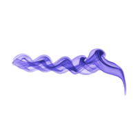 Swirling, abstract purple smoke trail gracefully twists against transparent background, creating sense of fluidity and motion. ethereal design evokes sense of mystery and elegance png