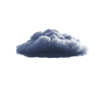 Fluffy, dark cloud floats against transparent background, evoking sense of calm and mystery. cloud texture is soft and voluminous, resembling stormy sky png