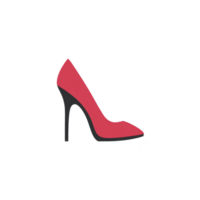 Stylish red high heel shoe with sleek black stiletto heel, perfect for formal occasions or night out. elegant design adds touch of sophistication to any outfit png