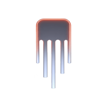 futurista, resumen diseño caracteristicas degradado goteo forma con brillante borde, evocando sentido de modernidad y creatividad. liso, fluido líneas crear dinámica visual efecto png