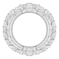detalhado, circular louro guirlanda com intrincado folha padrões, simbolizando vitória e conquista. monocromático Projeto acrescenta clássico e elegante tocar, adequado para prêmios ou decorativo finalidades png